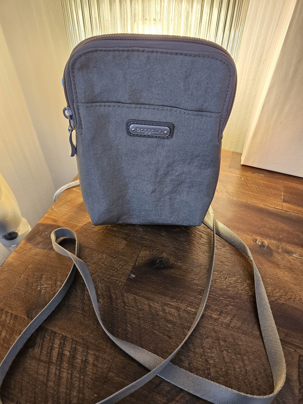 Baggallini Gray Compact Crossbody Belt Bag